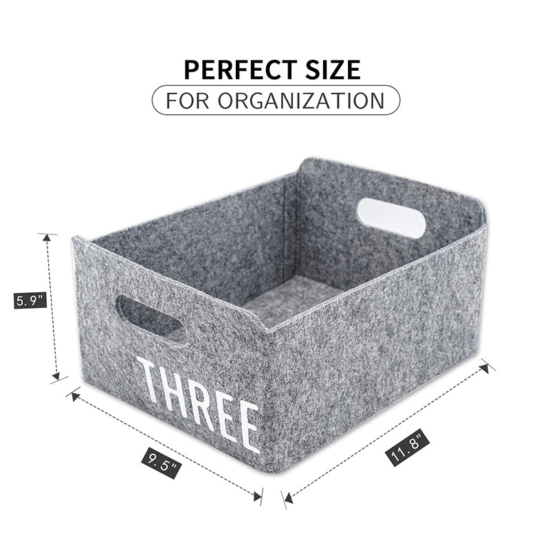 Collapsible organizer bin baskets foldable storage cube felt baby nursery diaper caddy toy storage basket boxes