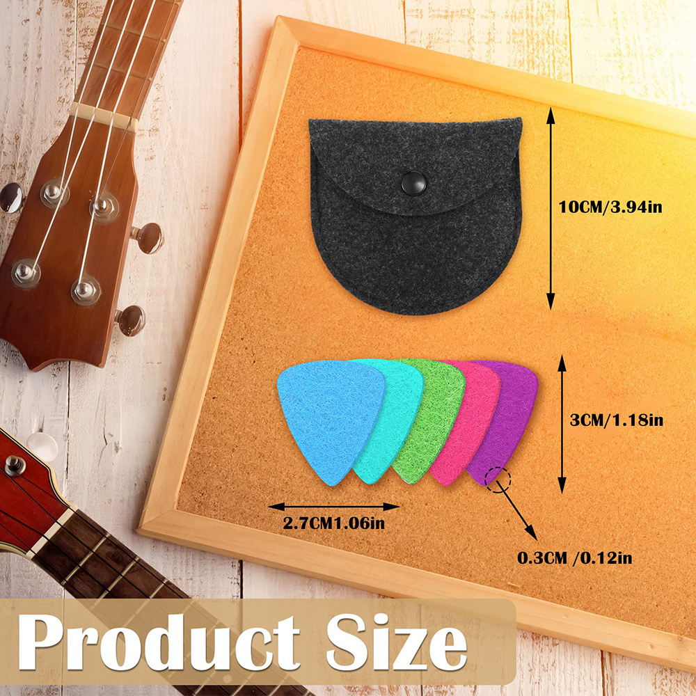 High Quality Guitar Pick Woolen Felt Fashion Custom Ukulele Pick Minimalist 10 PCs Set Guitar Picks