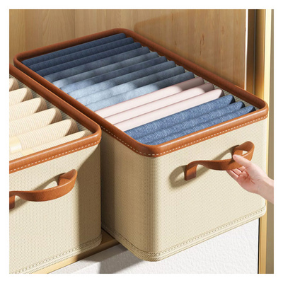 High Quality Foldable Storage Cube Boxes Bin Collapsable Fabric Storage Box Wardrobe Clothing Organizer