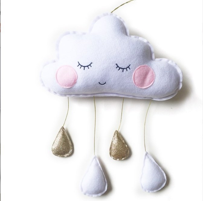 Children's room felt decorative wall decoration cloud raindrop shape pendant