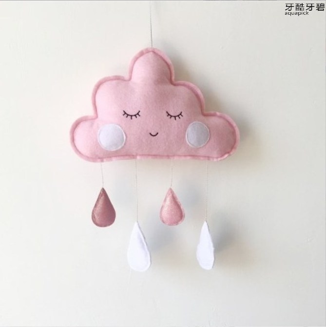 Children's room felt decorative wall decoration cloud raindrop shape pendant