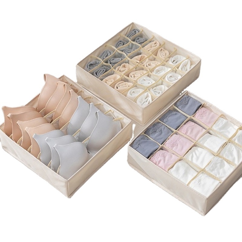 7 cavity Wardrobe Drawer Divider Clothes Storage Box Folding Socks Bra Underwear Socks Organizer