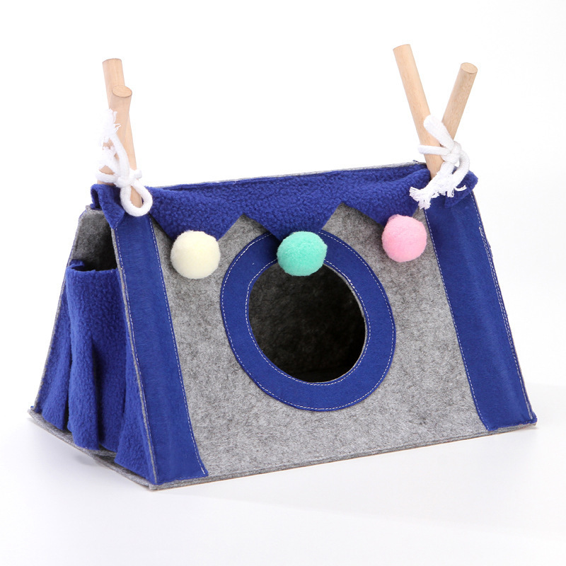 Guinea Pig Hideaway Nest Tent House Toys Rabbit Triangular Hideout Shelter Small Pet Bed Chinchillas Toy for Playing Sleeping