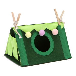 Guinea Pig Hideaway Nest Tent House Toys Rabbit Triangular Hideout Shelter Small Pet Bed Chinchillas Toy for Playing Sleeping