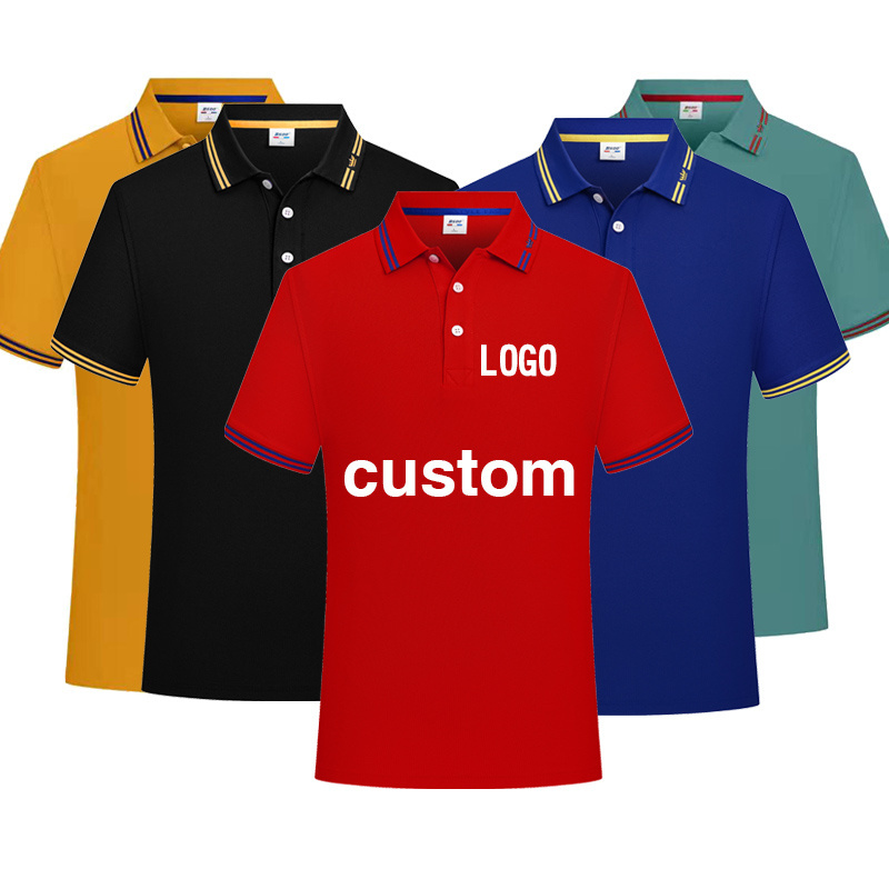 Wholesale Cheap Plain Polo Shirts Custom Logo Printed Breathable Quick Dry Golf Polo Shirt Men Apparel Tshirts Polo T Shirts