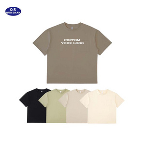 Free shipping mix size color high quality 100% premium cotton t-shirt custom print men  boxy t shirt