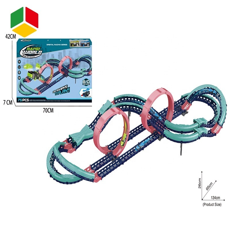 QS Pista De Carre Racing Track Toy Off  Stable Slot Railway Electr Car Track Set With Quality Sound Output