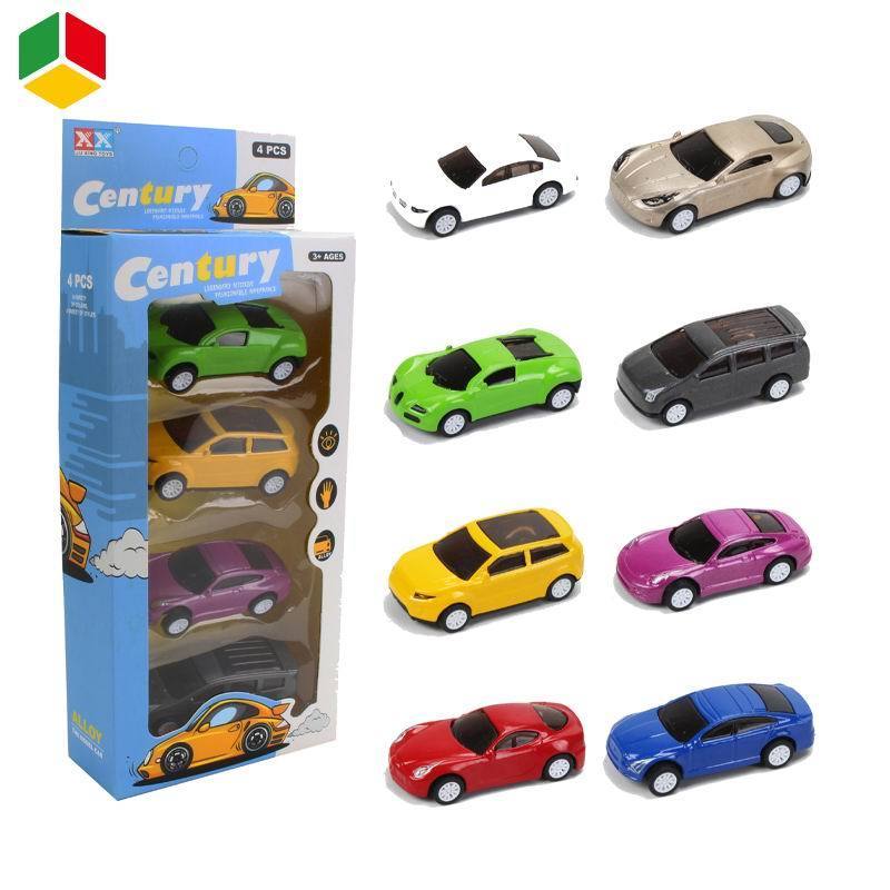 QS Hot Slide Wheels 8 PCS 1/64 Alloy Pull Back Small Mini Diecast Model Car Toy