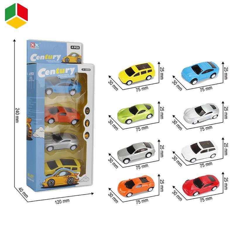 QS Hot Slide Wheels 8 PCS 1/64 Alloy Pull Back Small Mini Diecast Model Car Toy