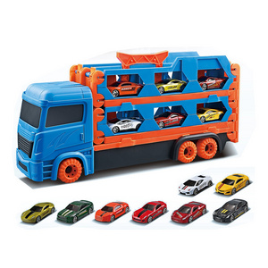 QS Low Price Ejection Storage Folding Rail Car Foldable Track Kids Gift Alloy Diecast Truck Metal Model Free Wheel Vehicle Toys