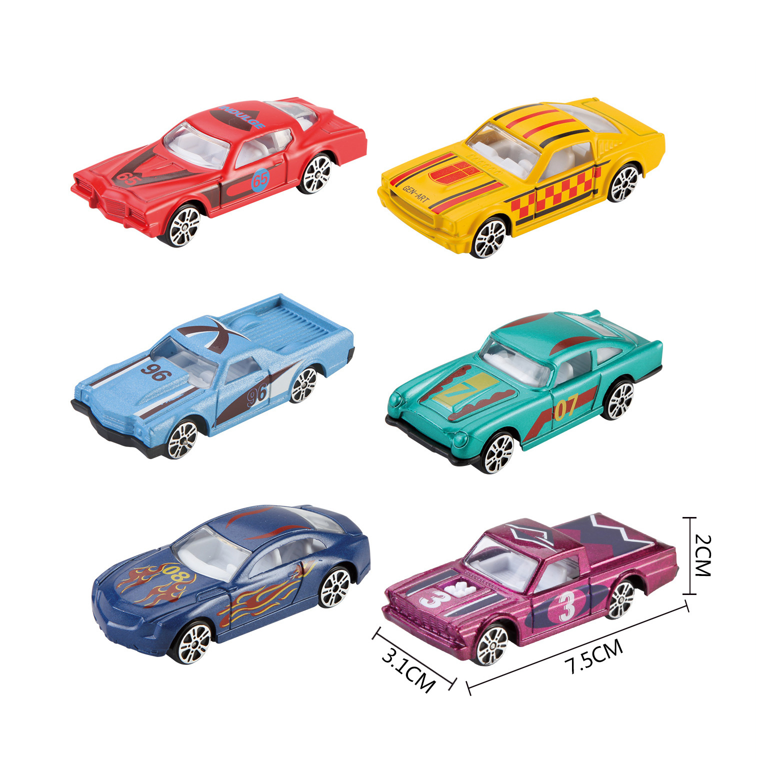 Hot Selling Wholesale  Alloy Metal Toy Vehicle Model Cars 1/64 Free Wheel Die Cast Car Metal For Kid Blister Package