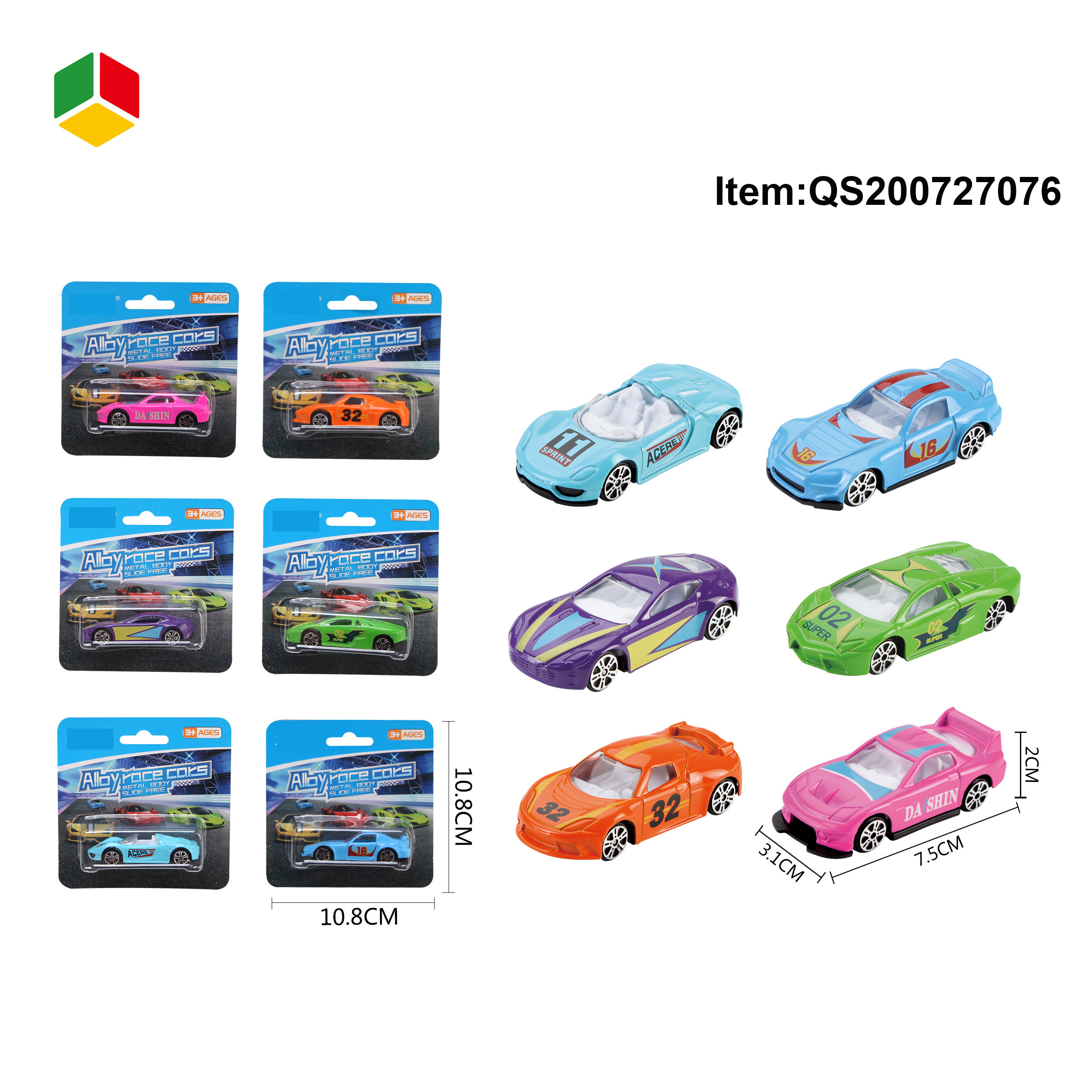 Hot Selling Wholesale  Alloy Metal Toy Vehicle Model Cars 1/64 Free Wheel Die Cast Car Metal For Kid Blister Package