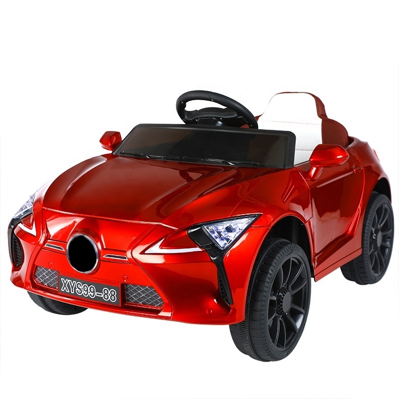 QS Wholesale Kids Best Gift Dual Driving Vehicle LED Light Open Door 6V Battery Operated Ride On Toys Electric Car For Baby