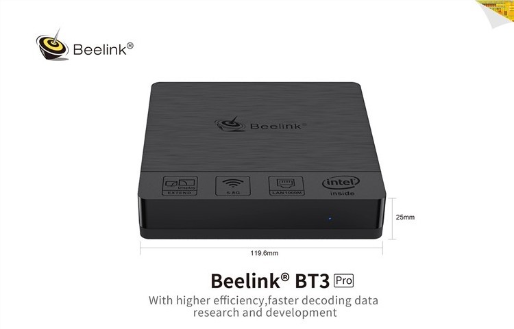 Original QUNSHI win11pro Beelink BT3 Pro II 4GB/64GB MINI PC Intel Atom X5-Z8350 PC Desktop 4K 64Bit Dual WiFi BT 4.0 Computer