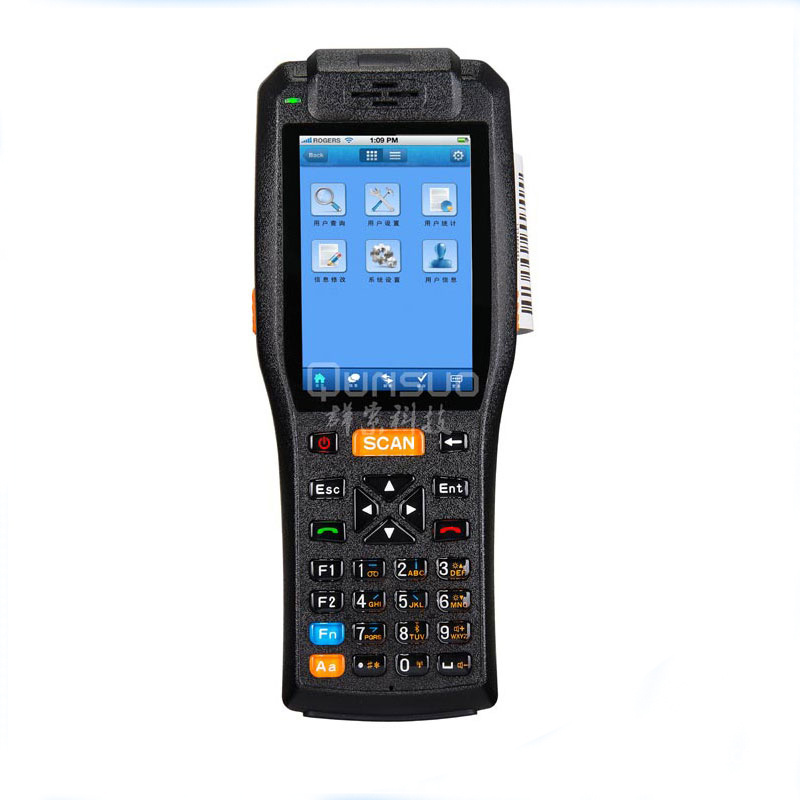 High speed android data pad portable printer terminal wireless barcode scanner with memory