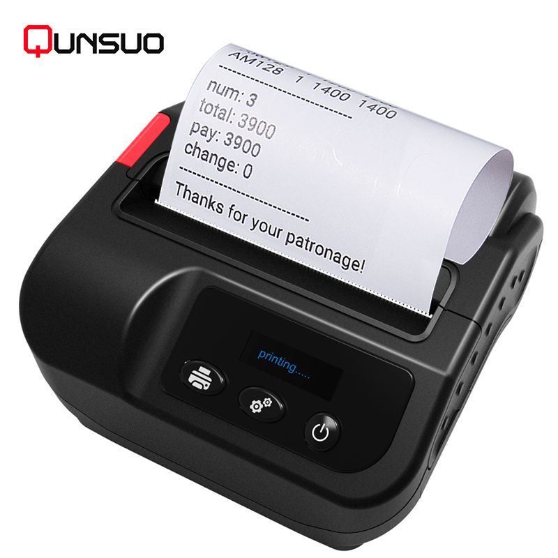 qunsuo terminal  80mm fabric portable pos  passport photo tsc receipt x barcode Handheld mini imprimante thermique  printer