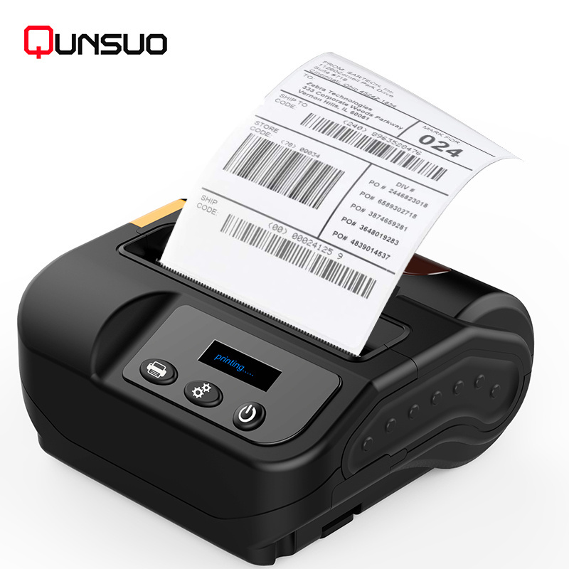 qunsuo terminal  80mm fabric portable pos  passport photo tsc receipt x barcode Handheld mini imprimante thermique  printer