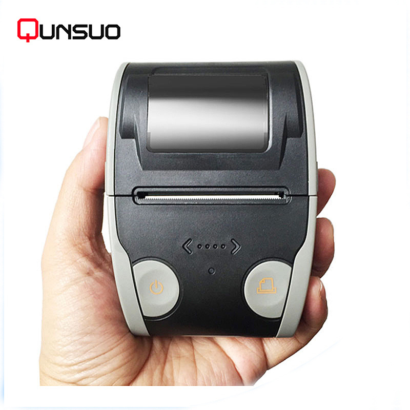 Qunsuo 2 inch Printer Battery Powered Bluetooth Thermal 58mm Mobile Printer Portable Printer for windows/android/ios