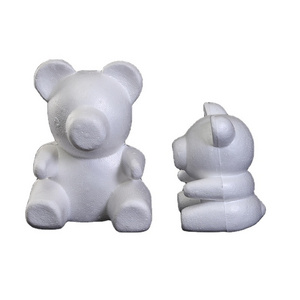 Multi-specification bear mold model Foam bear embryo model DIY creative white embryo hug bear