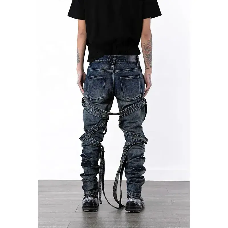 Ripped Skinny Jeans China Factory Custom Wholesale Made High Quality plus size baggy stacked new man jeans femme for men