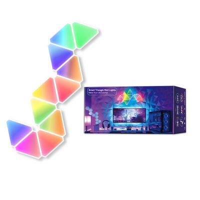 Music Sync Wall Light Sound Room Wall Triangle Led Lamp Decor Ambient Smart Rgbic Gaming Lights