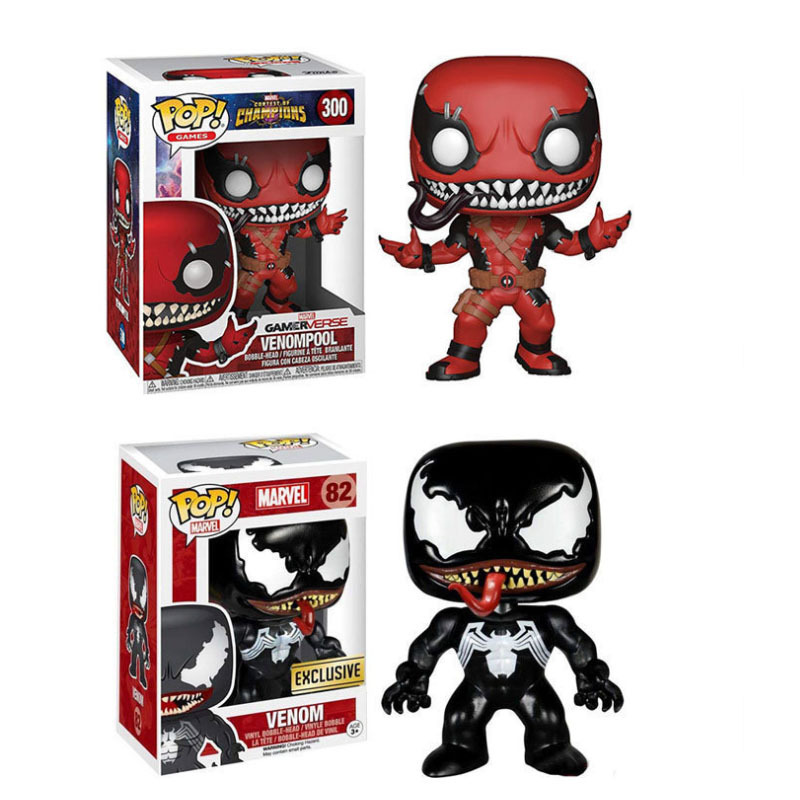 FUNKOs POP VENOM 371 CARNAGE Model Toy doll gift Collection Action Figure Toys kid chidren wholesale hot