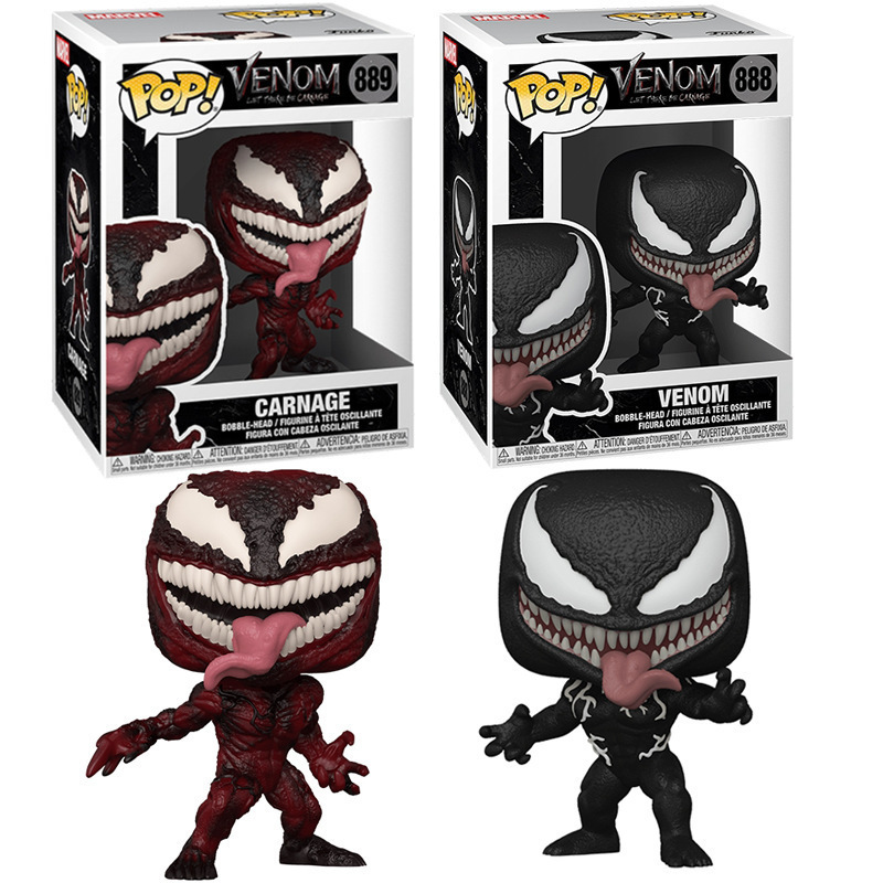 FUNKOs POP VENOM 371 CARNAGE Model Toy doll gift Collection Action Figure Toys kid chidren wholesale hot