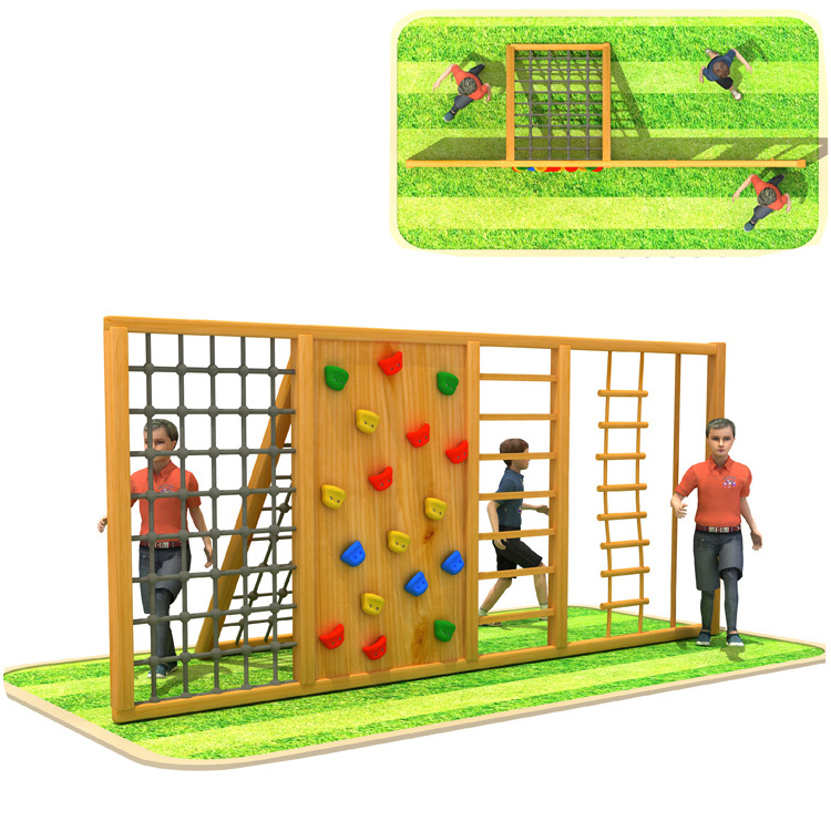 Outdoor obstacle course equipment children attractive jungle gym rope climbing net