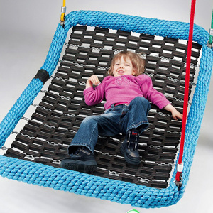 Outdoor reinforced and durable butterfly woven net swing, street public place amusement swing