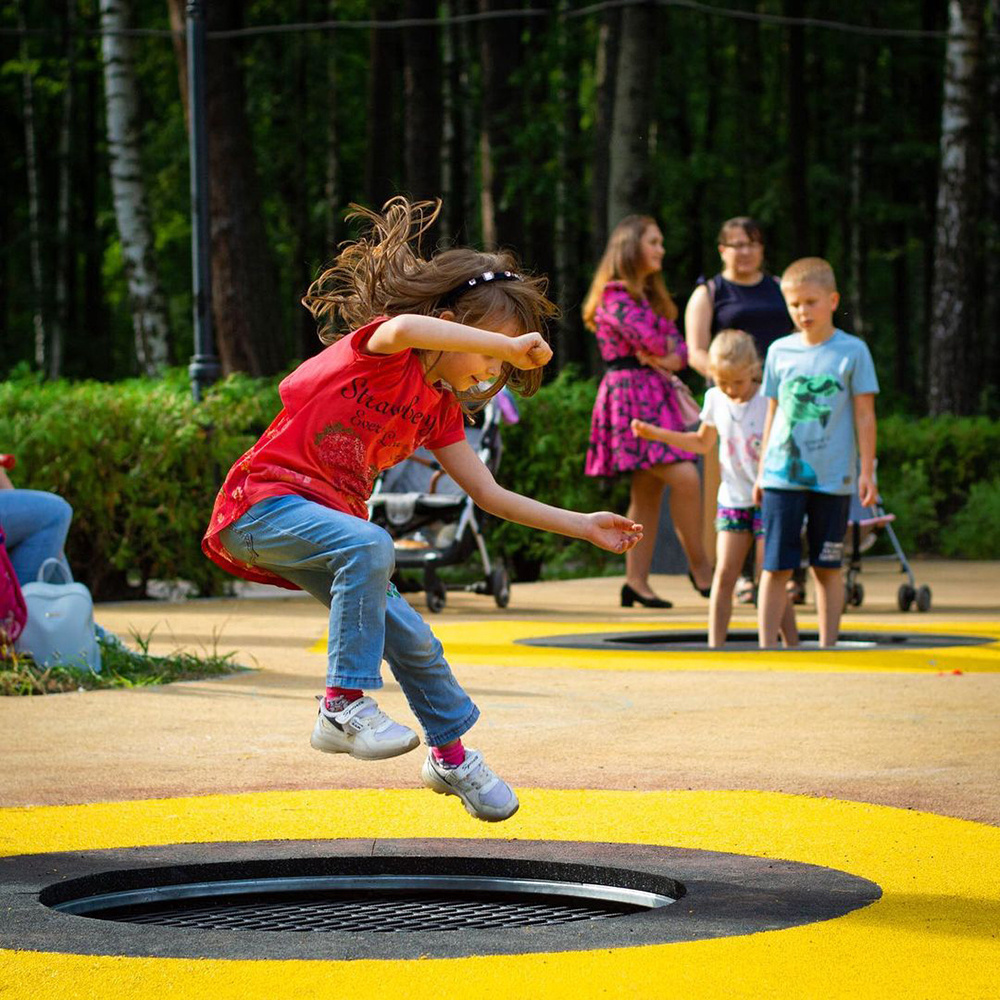 Popular Outdoor Inground Trampoline Outdoor Playground Kids Park Built-in Trampoline