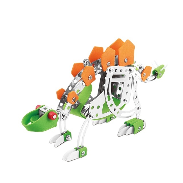 STEM Toys Educational Intelligence 3D Building Block  Assemble DIY Metal Puzzle Assembly Kit Dinosaur Shantou Toys