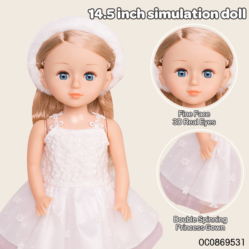 Voice controlled wholesale 14.5 inch simulation life size silicone baby blinking eyes doll for girls