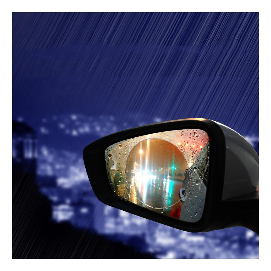 2X Fog Anti Rain Car Rearview Mirror Anti-Fog Film Rearview Mirror Film Anti-Fog Car Membrane Waterproof Round