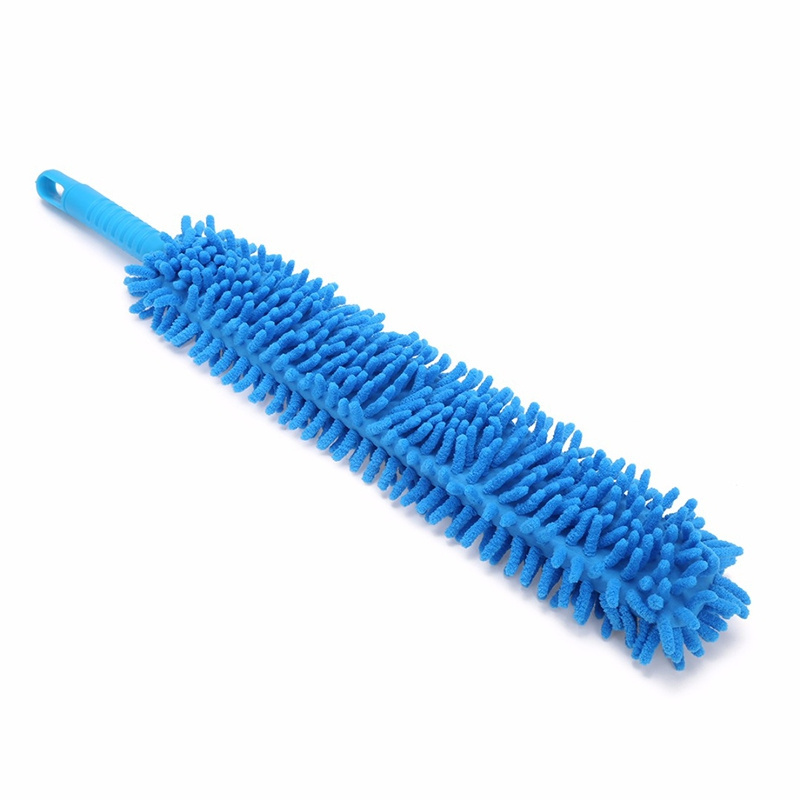 1Pcs Flexible Extra Long Soft Microfiber Noodle Chenille Blue Car Wheel And Tire Cleaner  Brush