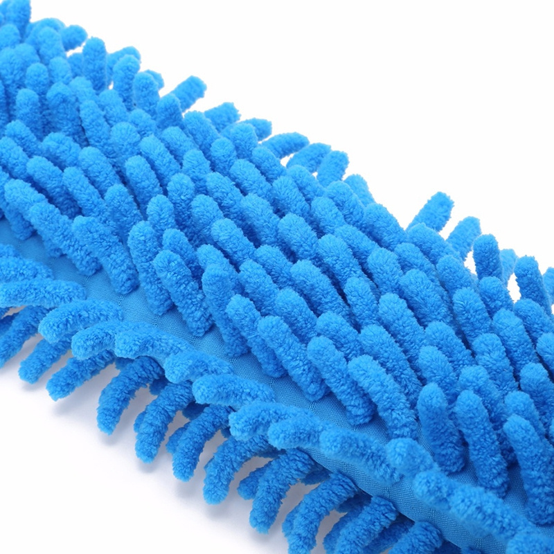 1Pcs Flexible Extra Long Soft Microfiber Noodle Chenille Blue Car Wheel And Tire Cleaner  Brush