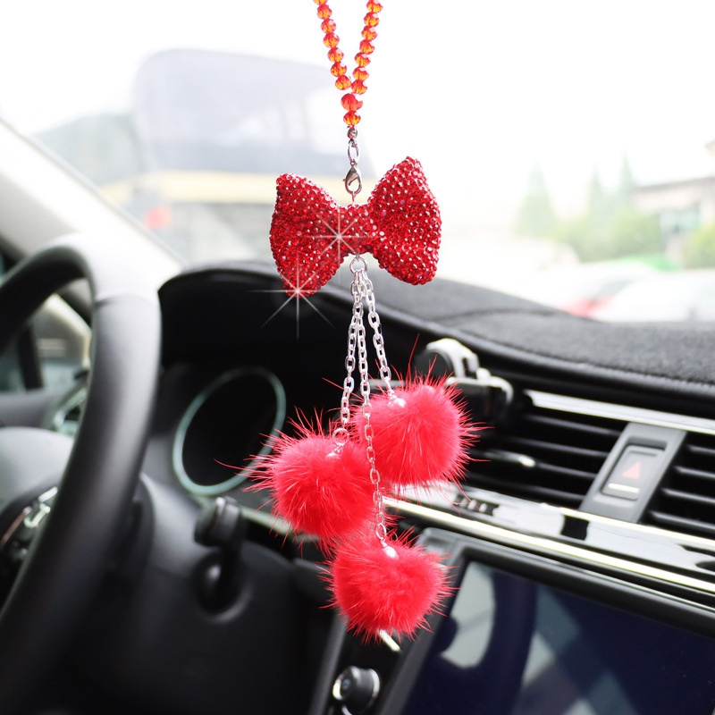 Bling Car Accessories for Women,Car Interior Glam Decoration Charm,Rhinestone Hanging Car Ornament