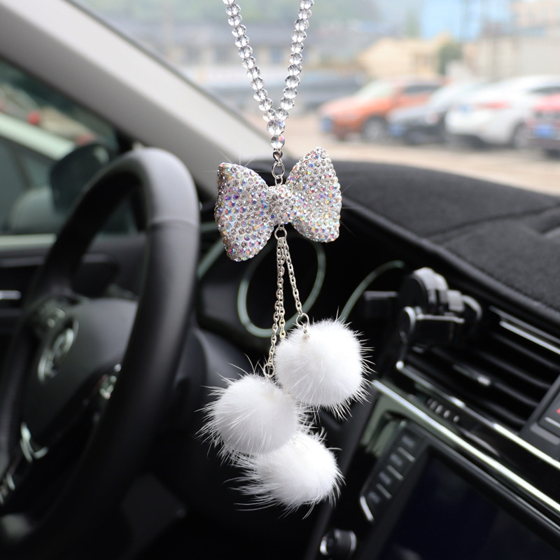 Bling Car Accessories for Women,Car Interior Glam Decoration Charm,Rhinestone Hanging Car Ornament