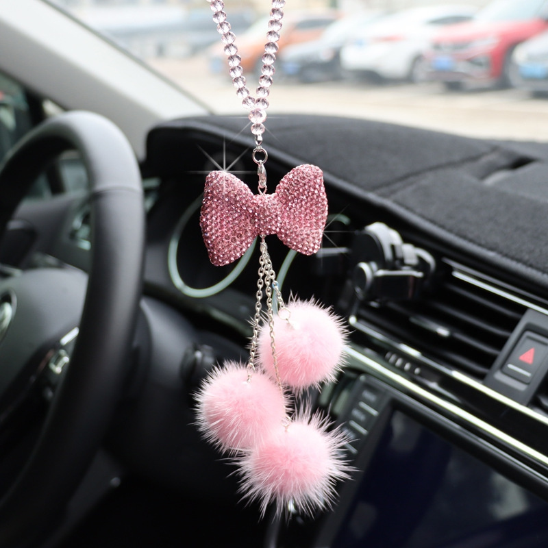 Bling Car Accessories for Women,Car Interior Glam Decoration Charm,Rhinestone Hanging Car Ornament