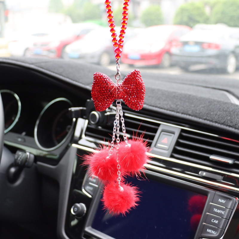 Bling Car Accessories for Women,Car Interior Glam Decoration Charm,Rhinestone Hanging Car Ornament