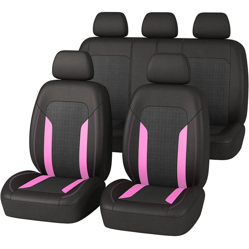 A complete set of sandwich mesh splicing and embossed car seat cushions