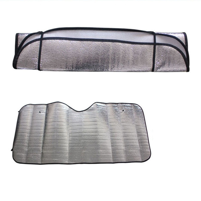 New Hot 1Pc Casual Foldable Universal Car Windshield Visor Automatic Car Cover Front Rear Block Window Sun Shade Free