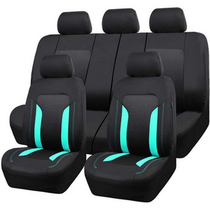 A complete set of sandwich mesh splicing and embossed car seat cushions