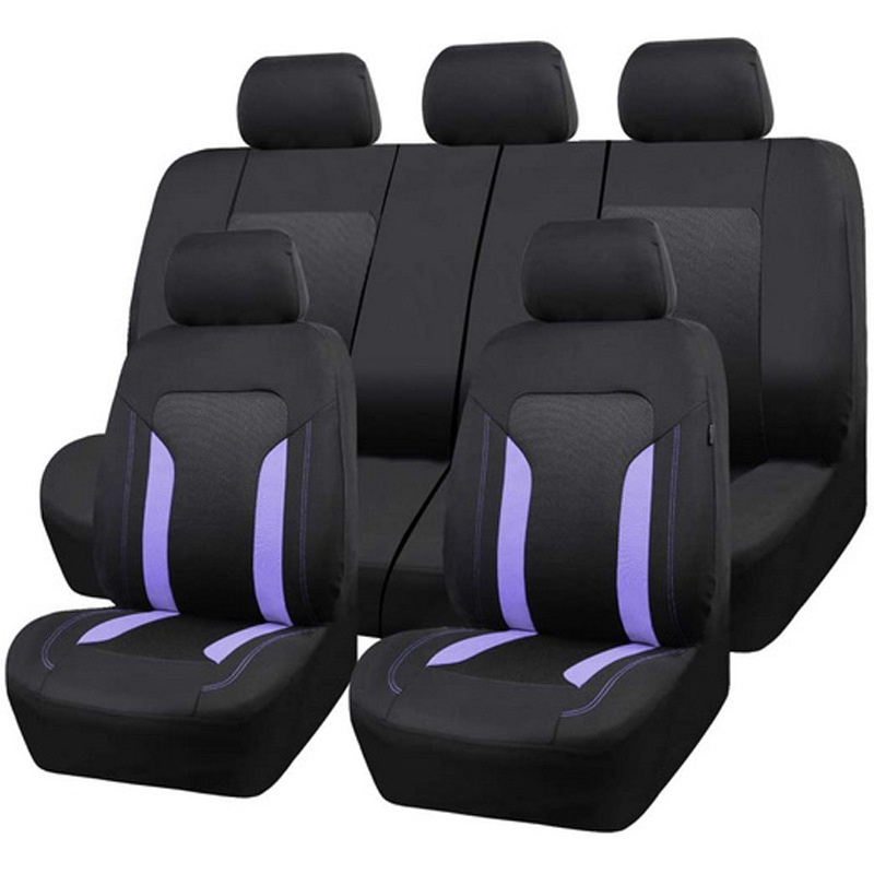 A complete set of sandwich mesh splicing and embossed car seat cushions