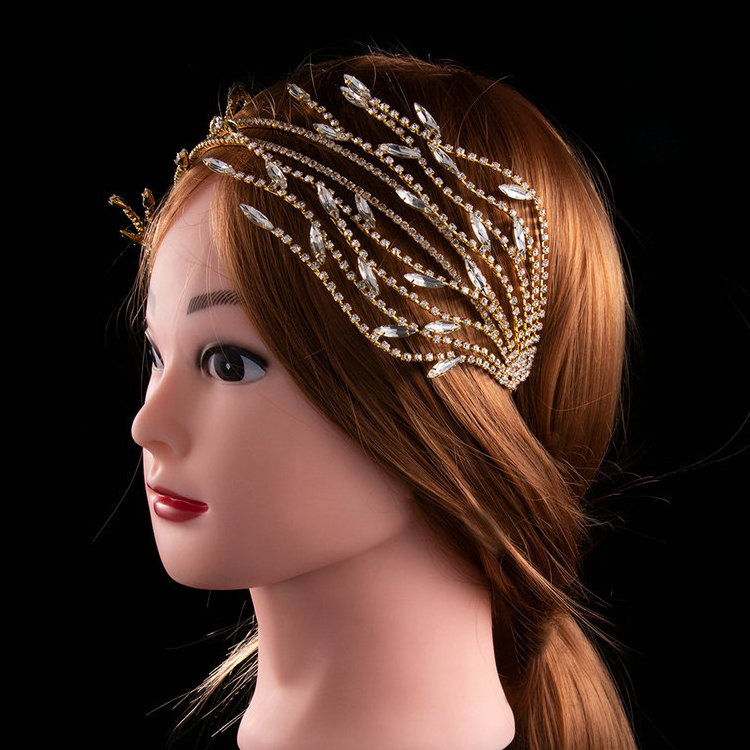 Qushine Hotsale Style Wholesale Price Women Hair Jewelry Bridal Wedding Flower Leaf Headpiece