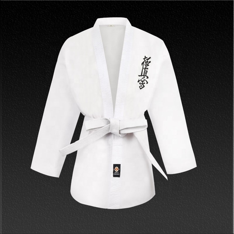 QUTENG arawaza karate uniform wkf kyokushin grey karate uniform kumite karate kumite uniform