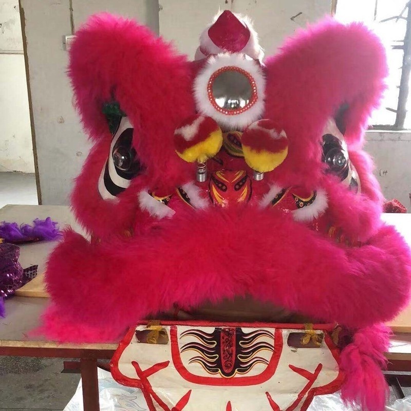 QUTENG chinese new year dance lion folk lion dance lion dance costume for adults