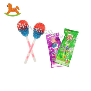 Glowing skull hard lollipop sweet candy with stick