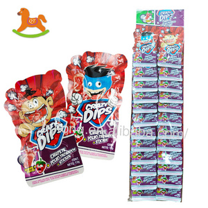 OEM Service fruity dip hard candies lollipop with popping candy confectionery in surprise bag