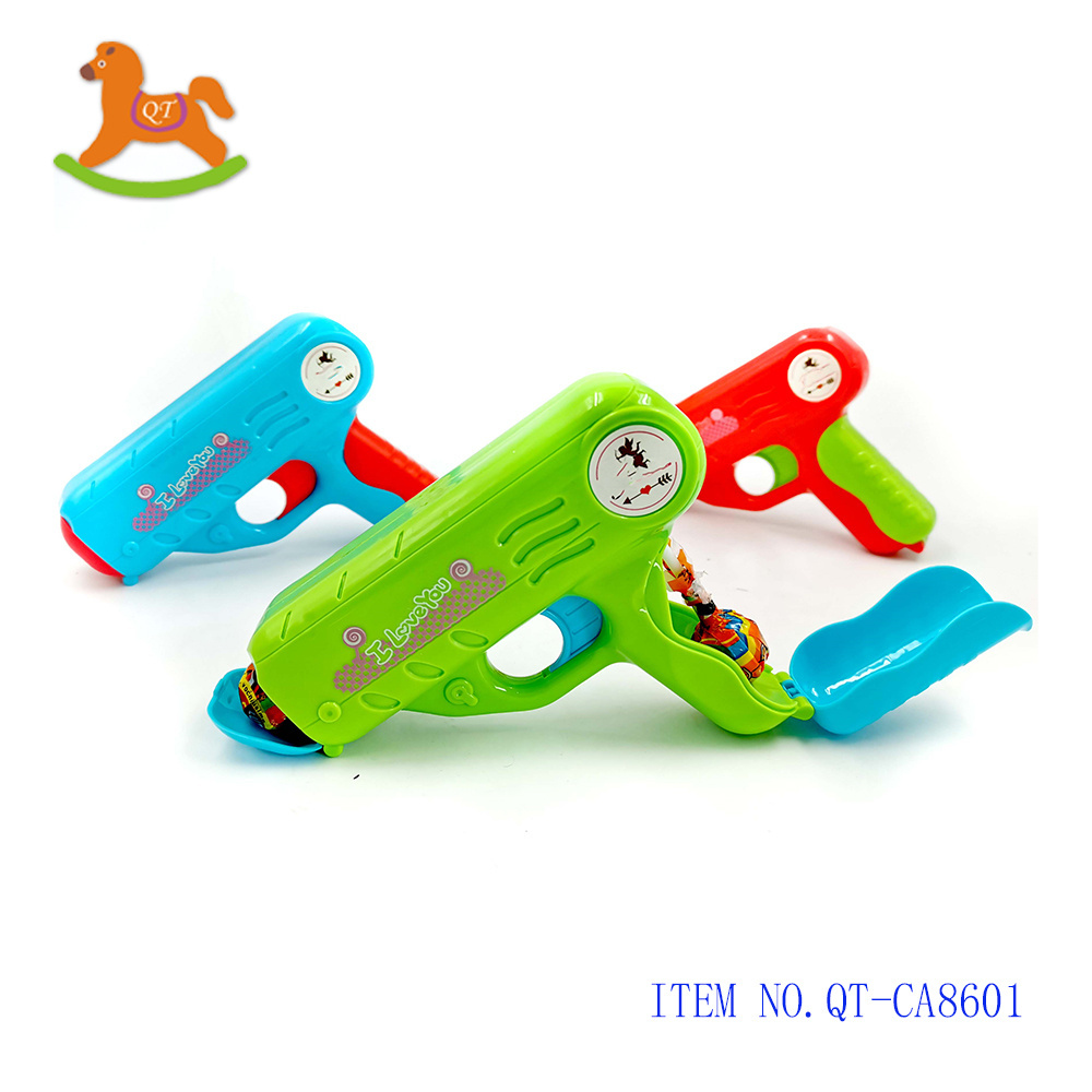 Colorful Gun Gun Sweet Plastics Promotional Small Toy For Candy