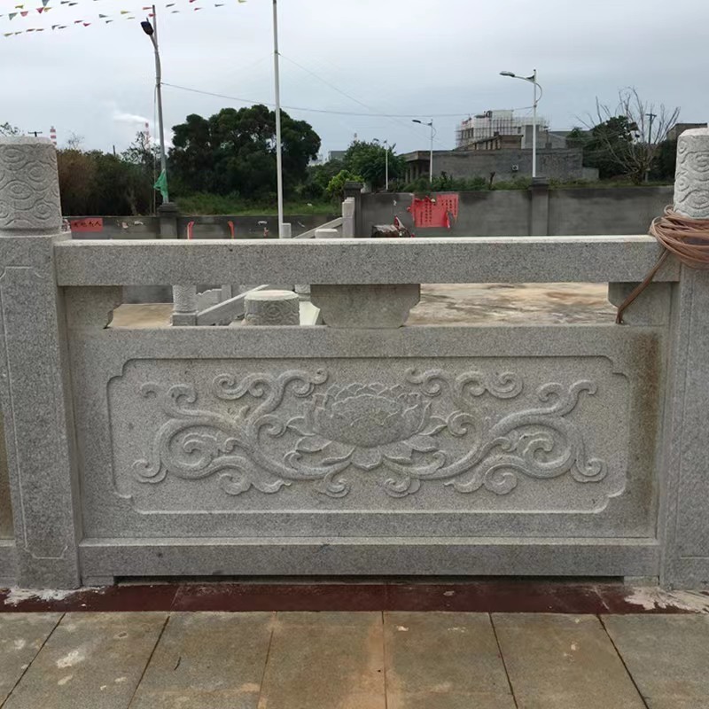 Customized Stone Carving Stone Railing Fence Balcony Villa Outdoor Steps Flag Table Fence Handrail For Sale Marble Railings